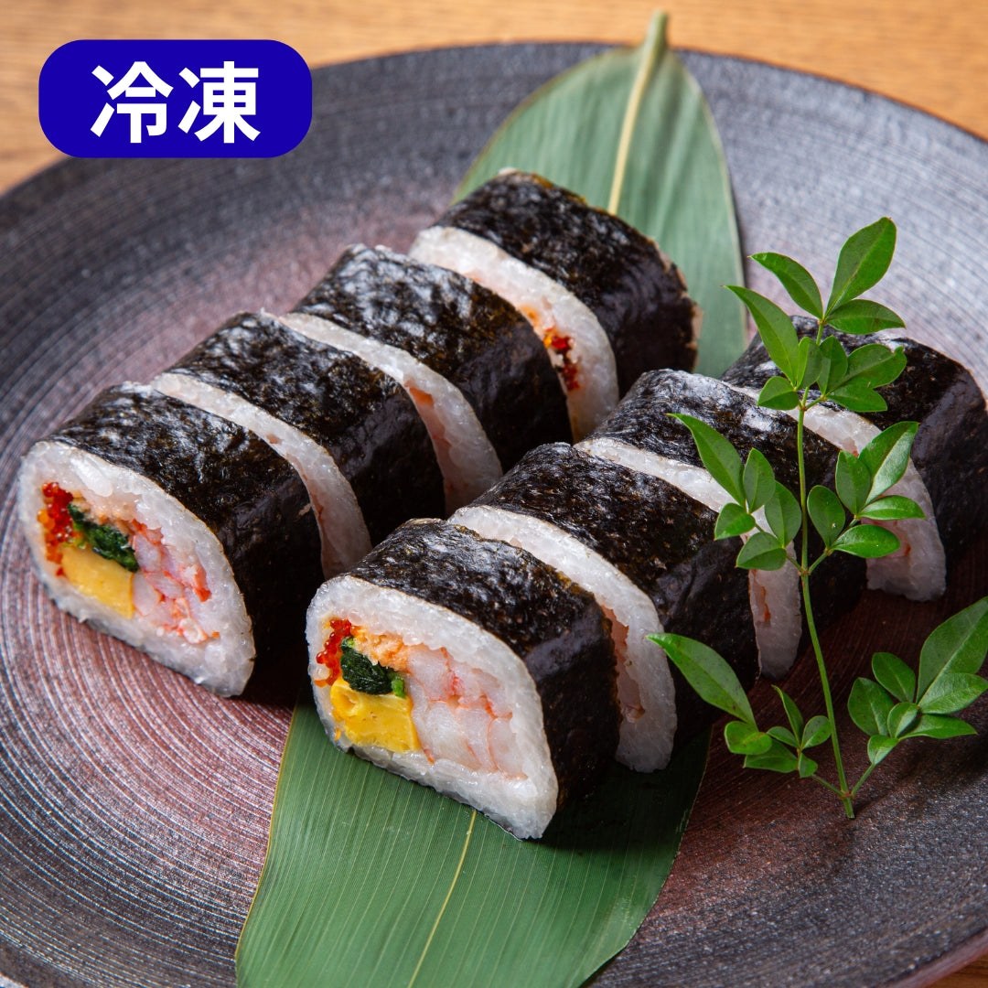 【かに舞】冷凍かに巻き寿司 1本(8切れ)