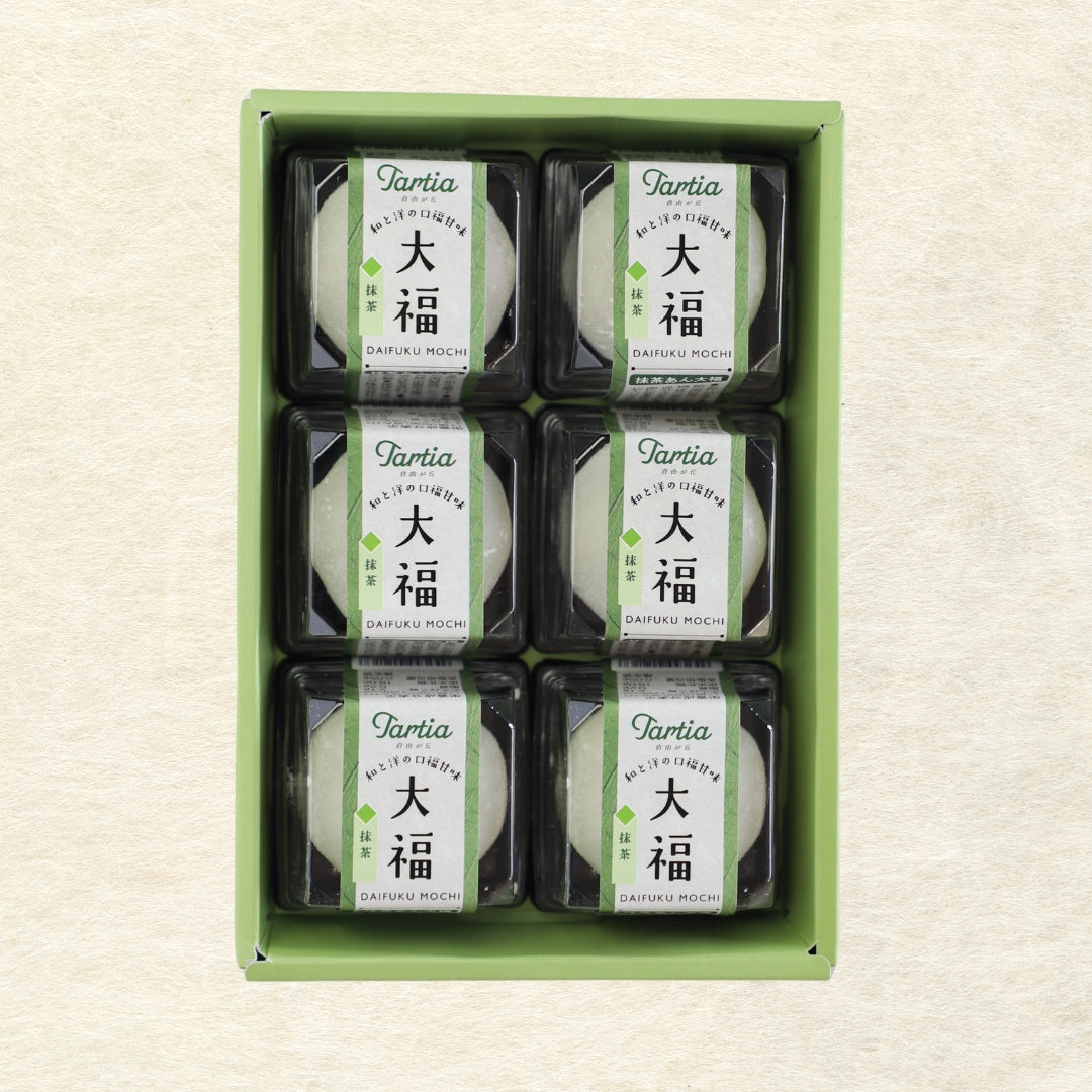 【かに舞】抹茶あん大福6個入りセット