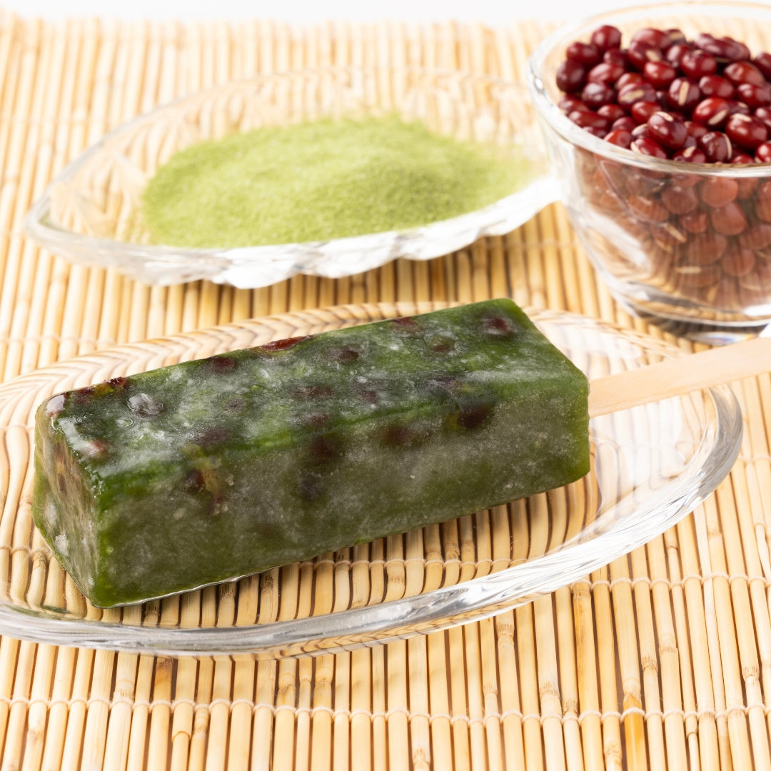 【かに舞】プレミアム葛アイスバー(抹茶＆大納言) 1本